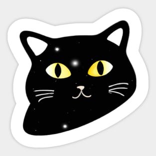 CUTE BLACK CAT Sticker